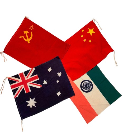 Vintage cotton country flags - vintage,